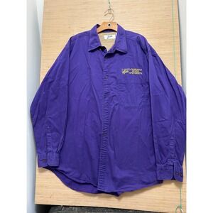 Boa Louisiana State University LSU Tigers Purple Button Up Shirt Men's XXL